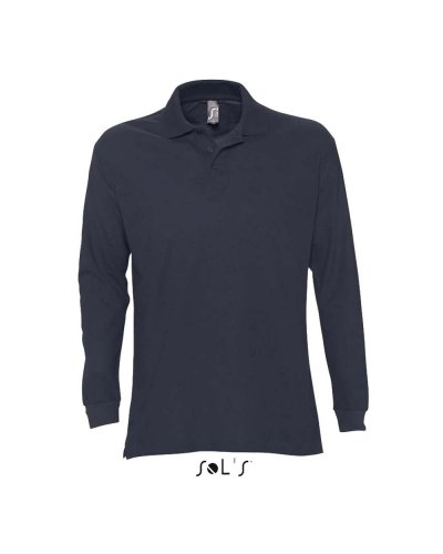 Polo manica lunga Star Blu Navy