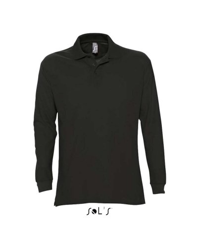 Polo manica lunga Star Nero