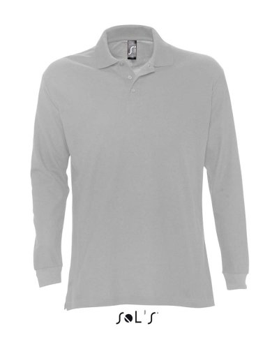 Polo manica lunga Star Grigio Medio Melange
