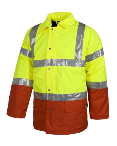Parka combinato Alta Visibilità con collo a camicia