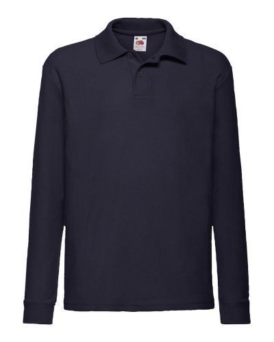 Polo bambino 65/35 manica lunga Blu Notte