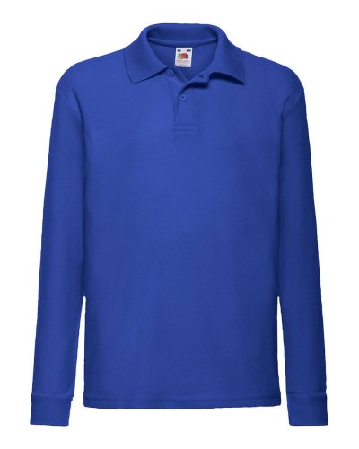 Polo bambino 65/35 manica lunga Royal