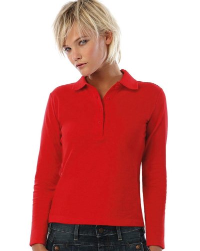 Polo maniche lunghe donna Safran