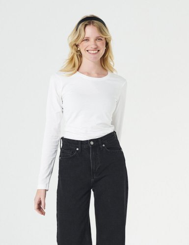 T-shirt donna Clique Carolina slim cotone elastan manica lunga