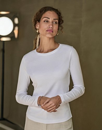 T-shirt donna cotone bio manica lunga 190g