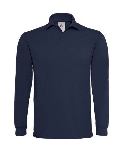 Polo maniche lunghe Heavymill Navy