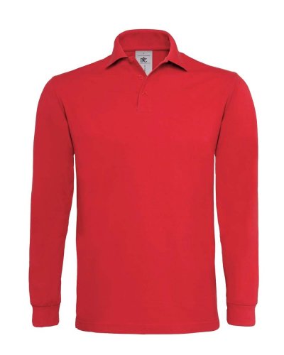 Polo maniche lunghe Heavymill Red