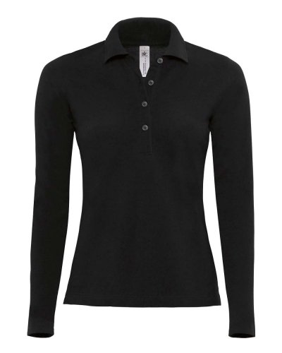 Polo maniche lunghe donna Safran Black