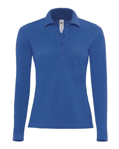 Polo maniche lunghe donna Safran Royal Blue