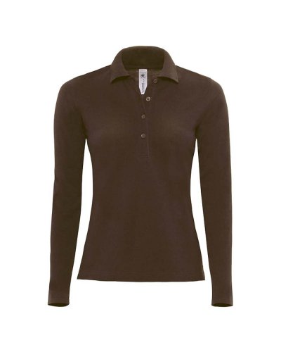 Polo maniche lunghe donna Safran Brown