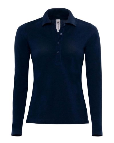 Polo maniche lunghe donna Safran Navy