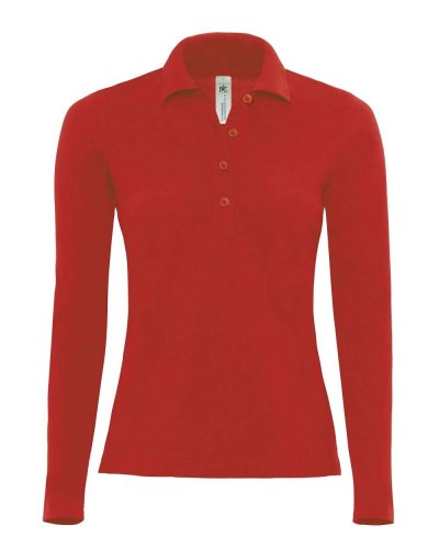 Polo maniche lunghe donna Safran Red