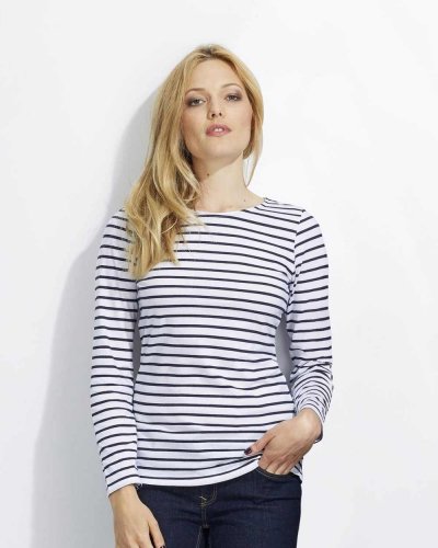T-shirt donna maniche lunghe Marine