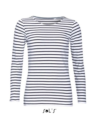 T-shirt donna maniche lunghe Marine