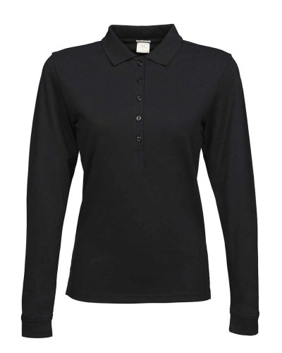 Polo donna manica lunga Luxury Black