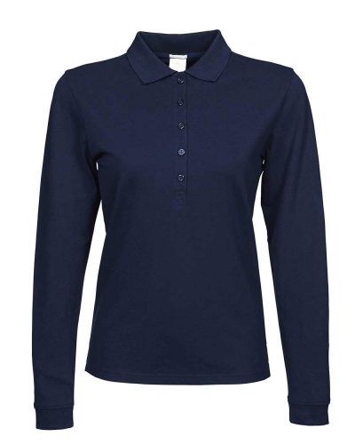 Polo donna manica lunga Luxury Navy