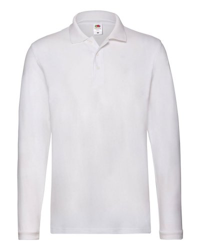 Polo Premium manica lunga Bianco