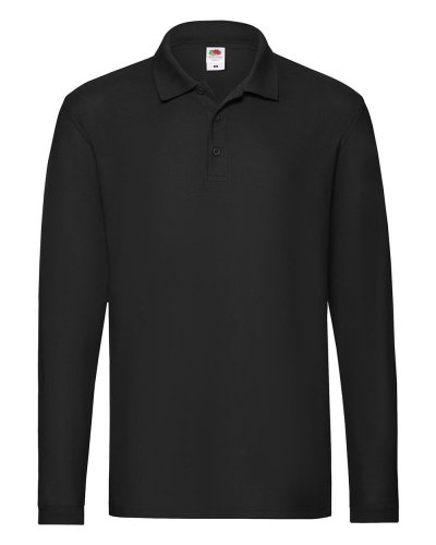 Polo Premium manica lunga Nero