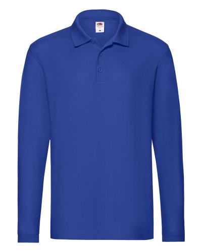 Polo Premium manica lunga Royal blue