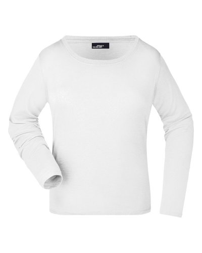 T-shirt donna maniche lunghe medium White