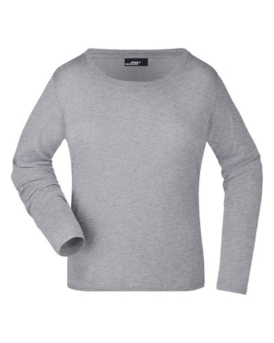 T-shirt donna maniche lunghe medium Grey Heather