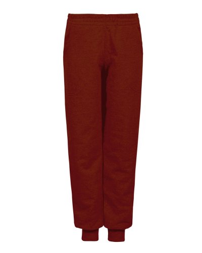 Pantalone bambino in felpa french terry fondo con costina Bordeaux Sport