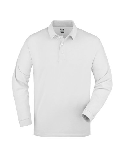 Polo piquè manica lunga Polo piquè manica lunga - James & Nicholson White