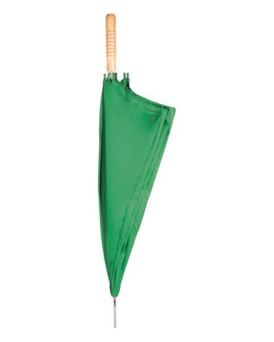 Ombrello automatico con manico dritto in legno Verde