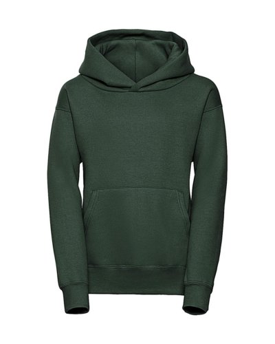 Felpa bambino con cappuccio e tasca a marsupio Bottle Green