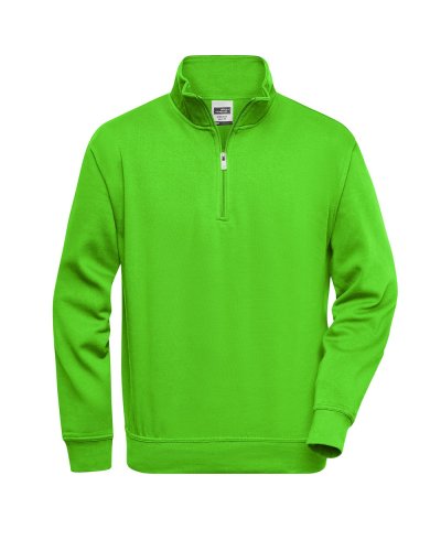 Felpa Workwear 1/2 zip Lime Green