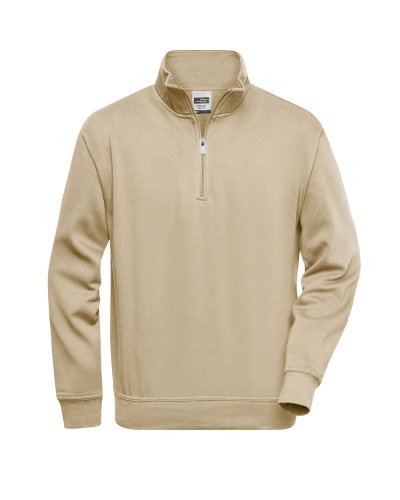 Felpa Workwear 1/2 zip Stone