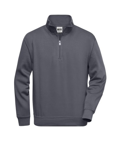 Felpa Workwear 1/2 zip Carbon
