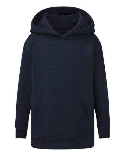 Felpa regular bambina con cappuccio Navy