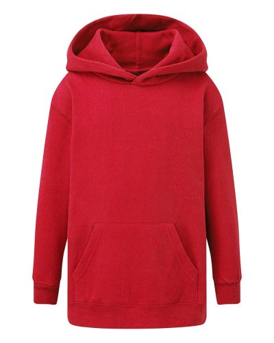 Felpa regular bambina con cappuccio Red