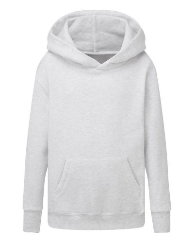 Felpa regular bambina con cappuccio Ash Grey