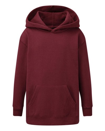 Felpa regular bambina con cappuccio Burgundy