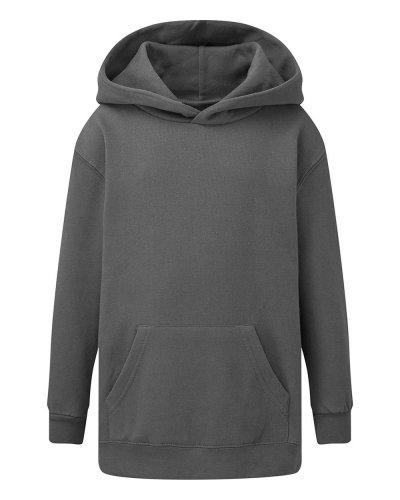 Felpa regular bambina con cappuccio Grey