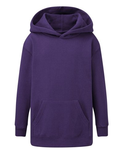 Felpa regular bambina con cappuccio Purple