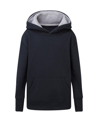 Felpa Bambino con cappuccio in contrasto Navy/LIght Oxford