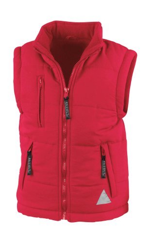 Gilet bambino antivento cappuccio imbottito poliestere