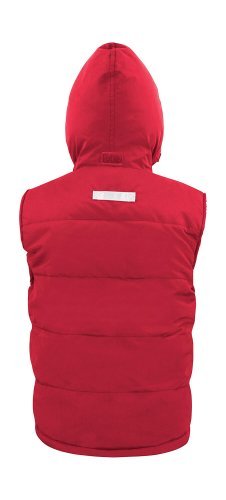 Gilet bambino antivento cappuccio imbottito poliestere