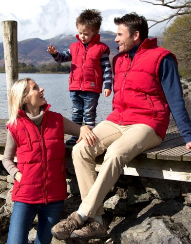 Gilet bambino antivento cappuccio imbottito poliestere