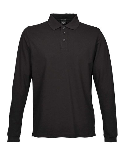 Polo Luxury Stretch manica lunga Black