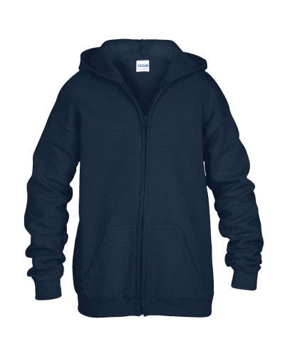 Felpa bambino con cappuccio e cerniera intera Navy