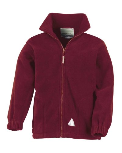 Pile bambino con cerniera intera Burgundy