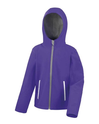 Softshell bambino TX Performance con cappuccio Purple/Grey