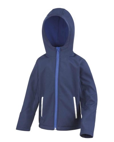 Softshell bambino TX Performance con cappuccio Navy / Royal