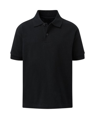 Polo bambino piqué Black