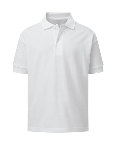 Polo bambino piqué White
