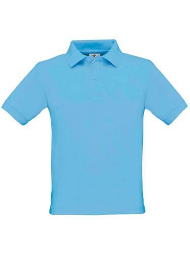 Polo Bambino Safran B&C Cotone 180g Regular Fit, Colletto Maglia
